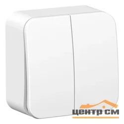 Выключатель двухклавишный ОП Blanca 10А бел. SE BLNVA105001 Systeme Electric
