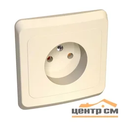 Розетка 1-местная СП Этюд 16А без заземл. крем. Systeme Electric PC16-001K