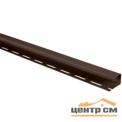 J-профиль Альтапрофиль L=3м орех темный Т - 15 для блокхауса