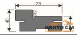 Стойка дверной коробки с уплотнителем ОКА 75*40*2080 мм античный орех (шпон дуба)