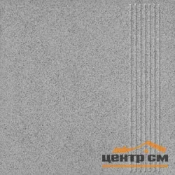 Керамогранит Шахты Техногрес матовый светло-серый 30х30х8 ступени