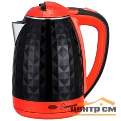 Чайник HOMESTAR HS-1015 1,8 л, двойной корпус, черно-красный