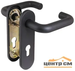 Ручка дверная Fuaro (Фуаро) DH-0433 NE черная с пружиной для технических и противопожарных дверей