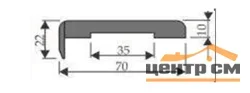 Наличник телескопический прямой ОКА 70*10*2150 мм тон белый (шпон дуба)