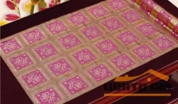 Салфетка метражная 50см*20м золото красное, мод.LX-2318A