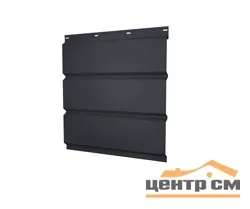 Софит металлический без перфорации RAL 7024 (мокрый асфальт), 0.45мм Grandline, 0.365*3м