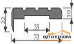 Наличник дверной каннелированный ОКА 70*10*2150 мм античный орех (массив дуба)