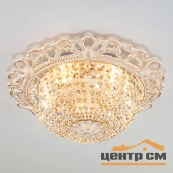 Люстра 3298/5 белый с золотом / прозрачный хрусталь*