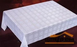 Клеенка ПВХ без основы ажурная 1,37*20м, мод. TR-653 белый
