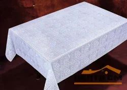 Клеенка ПВХ без основы ажурная 1,37*20м, мод. TR-687 белая