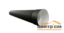 Труба канализационная гофрированная двухстенная FD-Plast D 250/216 с раструбом L-6м, черная SN8
