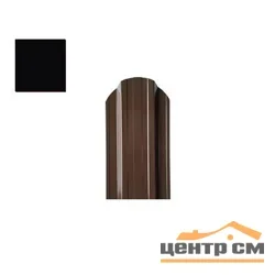Штакетник металлический STYNERGY П-образный фигурный Эконом, PE RAL 9005 (чёрный), ширина 110мм, длина 1.5 м.п.