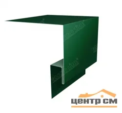 Планка околооконная сложная Сатин RAL 6005 (зелёный мох), 0,5мм для софита 250*50*3м.п