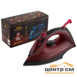 Утюг Матрёна MA-047 вишневый (2200Вт, пар, спрей, пар.удар, самооч., стальная подошва)*