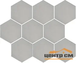 Плитка KERAMA MARAZZI Тюрен серый, полотно из 9 частей (12x10,4x7) 37х31 арт.SG1003N в упаковке 0,67 м2
