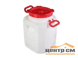 Бочка 30 л белая пластик дачная (квадратная)