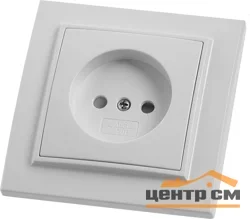 Розетка 1-местная СП STEKKER Эрна без заземления со шторкой, белая (PST10-9009-01)