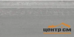 Ступень KERAMA MARAZZI Про Дабл серый тёмный обрезной 30x60x9 арт.DD201000R\GR