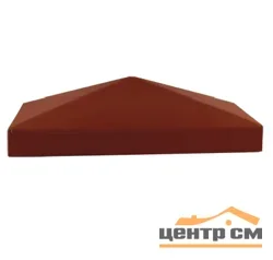 Крышка половина столба красная 380х150