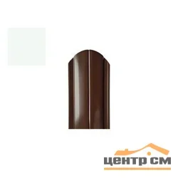 Штакетник металлический STYNERGY полукруглый фигурный 0.4 мм, PE RAL 9003 (сигнально-белый), ширина 118мм, длина 0.6 м.п.
