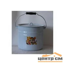 Ведро эмалированное 12л с крышкой, Лысьва 1224Ц/4