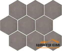 Плитка KERAMA MARAZZI Тюрен коричневый, полотно из 9 частей (12x10,4x7) 37х31 арт.SG1005N в упаковке 0,67 м2