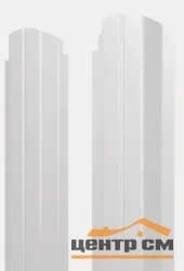Штакетник металлический STYNERGY П-образный двусторонний фигурный 0.45 мм, PE RAL 9010 (белый), ширина 110мм, длина 2 м.п.