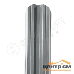 Штакетник металлический STYNERGY М-образный двусторонний фигурный 0.45 мм, PE RAL 7004 (сигнально-серый), ширина 108мм, длина 1.5 м.п.