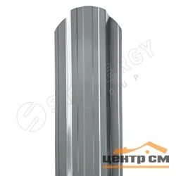 Штакетник металлический STYNERGY П-образный двусторонний фигурный 0.45 мм, PE RAL 7004 (сигнально-серый), ширина 110мм, длина 1.5 м.п.