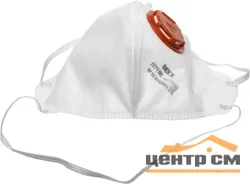 Полумаска фильтрующая DEXX противоаэрозольная, многослойная, с клапаном, FFP1
