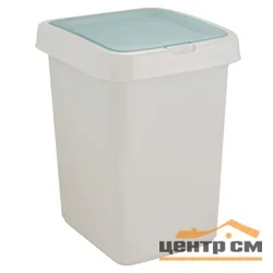 Ведро для мусора 25л с крышкой Степ (белый)