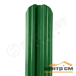 Штакетник металлический STYNERGY М-образный фигурный 0.45 мм, PE RAL 6002 (зелёная листва), ширина 108мм, длина 1 м.п.