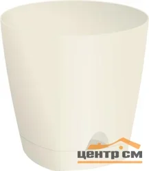 Горшок для цветов Амстердам D 140 мм , 1,35л с прикорневым поливом Сливочный
