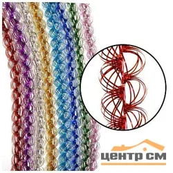 Мишура №20 "Спираль малая" 2м*35мм цвет в ассортименте