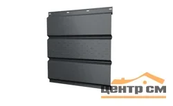 Софит металлический перфорированный RAL 7024 (мокрый асфальт), 0.45мм Grandline, 0.365*3м