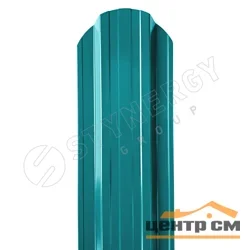 Штакетник металлический STYNERGY П-образный фигурный 0.45 мм, PE RAL 5021 (голубая вода), ширина 110мм, длина 1.5 м.п.