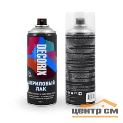 Лак аэрозольный акриловый Decorix профессиональный бесцветный глянцевый 650 мл