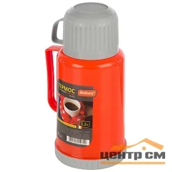 Термос MALLONY SALDO в пластиковом корпусе со стеклянной колбой, 1,2 л