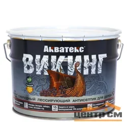 Антисептик лессирующий Акватекс ВИКИНГ для дерева орех 9 л