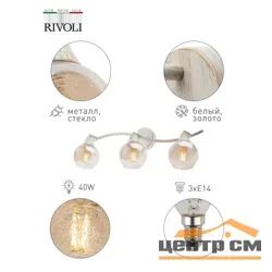 Светильник СПОТЫ Rivoli Acate 7013-703 3 х Е14 40 Вт поворотный*