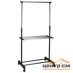 Вешалка напольная РЫЖИЙ КОТ CR460 80*42*95-168см на колёсах (с полкой)*