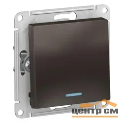 Механизм выключателя одноклавишный СП AtlasDesign 10А с подсветкой мокко SE ATN000613 Systeme Electric