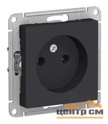 Механизм розетки одноместный СП AtlasDesign 16А IP20 без заземления, карбон Systeme Electric ATN001041
