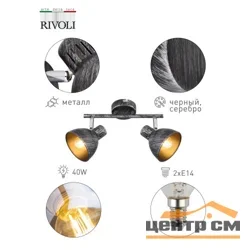 Светильник СПОТЫ Rivoli Eho 7031-702 2 х E14 40 Вт поворотный