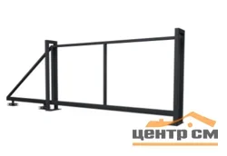Ворота откатные жалюзи Полиэстер RAL 7024 (мокрый асфальт), 2,0х4,5м ( без заполнения)