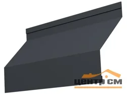 Забор-жалюзи ламель, Милан new, Полиэстер двухсторонний RAL 7024 (мокрый асфальт), длина 2.1 м.п.