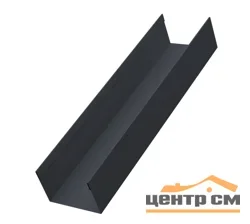 Забор-жалюзи стойка 60*40, Милан, Токио Полиэстер двухсторонний RAL 7024 (мокрый асфальт), длина 1.79 м.п.