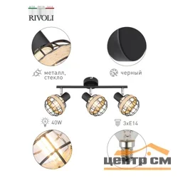 Светильник СПОТЫ Rivoli Fedora 7033-703 3 х E14 40 Вт поворотный