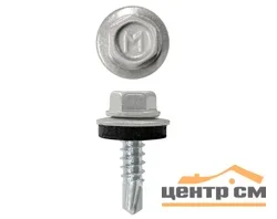 Саморез кровельный 5,5x19 сверло №3 (светлый алюминий) RAL 9006 (уп 250шт) Металлист