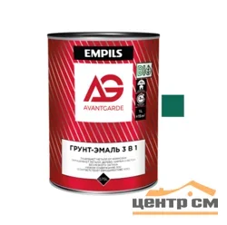 Грунт-эмаль по ржавчине 3 в 1 зеленая (RAL 6016) глянцевая 0,9кг AvantGarde